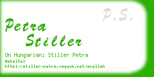 petra stiller business card